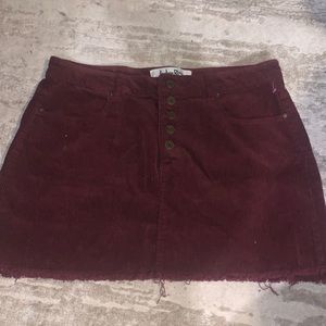 Corduroy Skirt (Maroon)